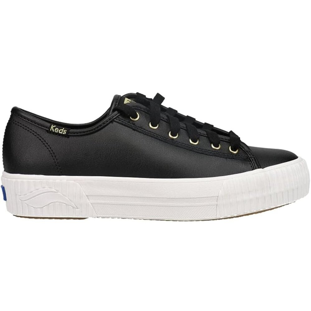 Keds Black Triple Kick AMP Leather Platform Sneaker Size 8